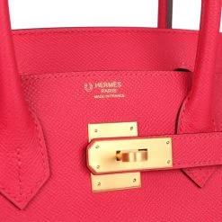 Hermès Hermes Special Order (HSS) Birkin 30 Rose Extreme Verso Epsom Brushed Gold Hardware -Online Bag Store H B 240205 2 08