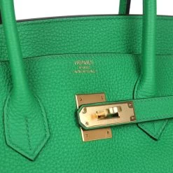 Hermès Pre-owned Hermes Birkin 35 Bambou Togo Gold Hardware -Online Bag Store H B 240208 1 08