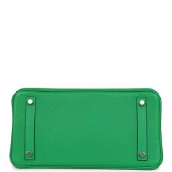 Hermès Pre-owned Hermes Birkin 30 Bambou Clemence Palladium Hardware 16 Hermès Pre-owned Hermes Birkin 30 Bambou Clemence Palladium Hardware -Online Bag Store H B 240208 3 NB 06