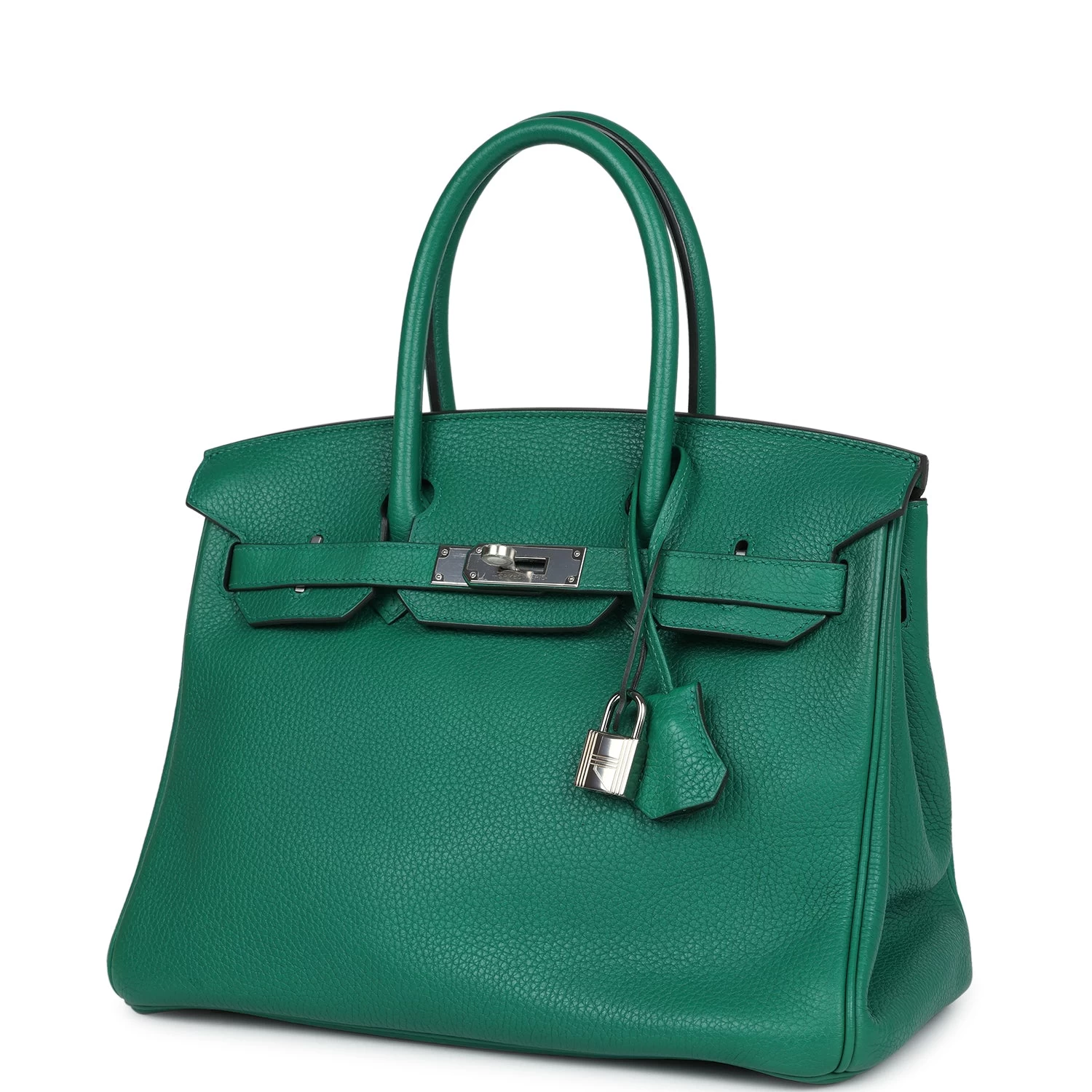 Hermès Pre-Owned Hermes Birkin 30 Vert Vertigo Clemence Palladium Hardware 7 Hermès Pre-Owned Hermes Birkin 30 Vert Vertigo Clemence Palladium Hardware - Image 5
