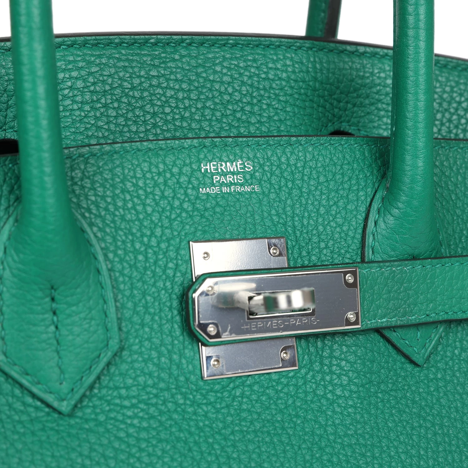 Hermès Pre-Owned Hermes Birkin 30 Vert Vertigo Clemence Palladium Hardware 9 Hermès Pre-Owned Hermes Birkin 30 Vert Vertigo Clemence Palladium Hardware - Image 7