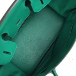Hermès Pre-Owned Hermes Birkin 30 Vert Vertigo Clemence Palladium Hardware 18 Hermès Pre-Owned Hermes Birkin 30 Vert Vertigo Clemence Palladium Hardware -Online Bag Store H B 240212 3 09