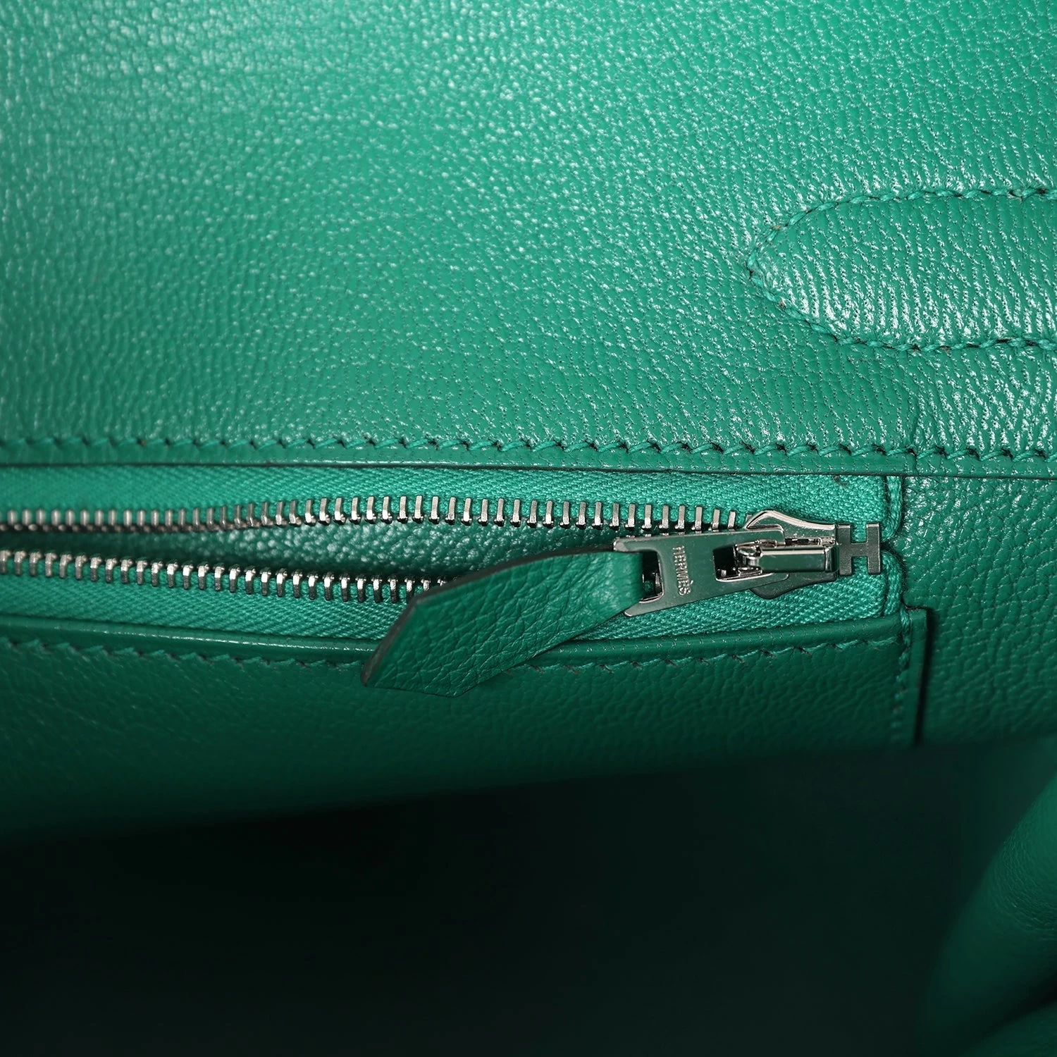 Hermès Pre-Owned Hermes Birkin 30 Vert Vertigo Clemence Palladium Hardware 11 Hermès Pre-Owned Hermes Birkin 30 Vert Vertigo Clemence Palladium Hardware - Image 9