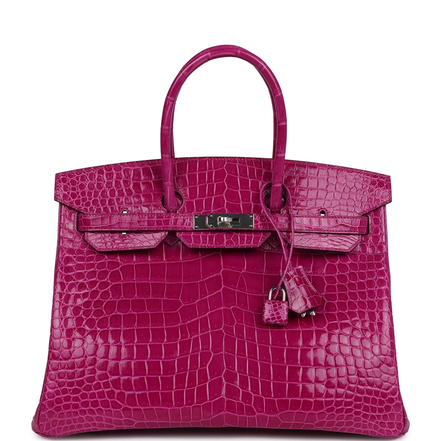 Hermès Hermes Birkin 35 Rose Sheherazade Shiny Porosus Crocodile Palladium Hardware 3 Hermès Hermes Birkin 35 Rose Sheherazade Shiny Porosus Crocodile Palladium Hardware