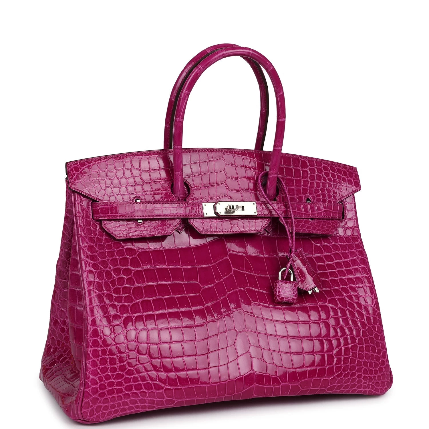 Hermès Hermes Birkin 35 Rose Sheherazade Shiny Porosus Crocodile Palladium Hardware 4 Hermès Hermes Birkin 35 Rose Sheherazade Shiny Porosus Crocodile Palladium Hardware - Image 2