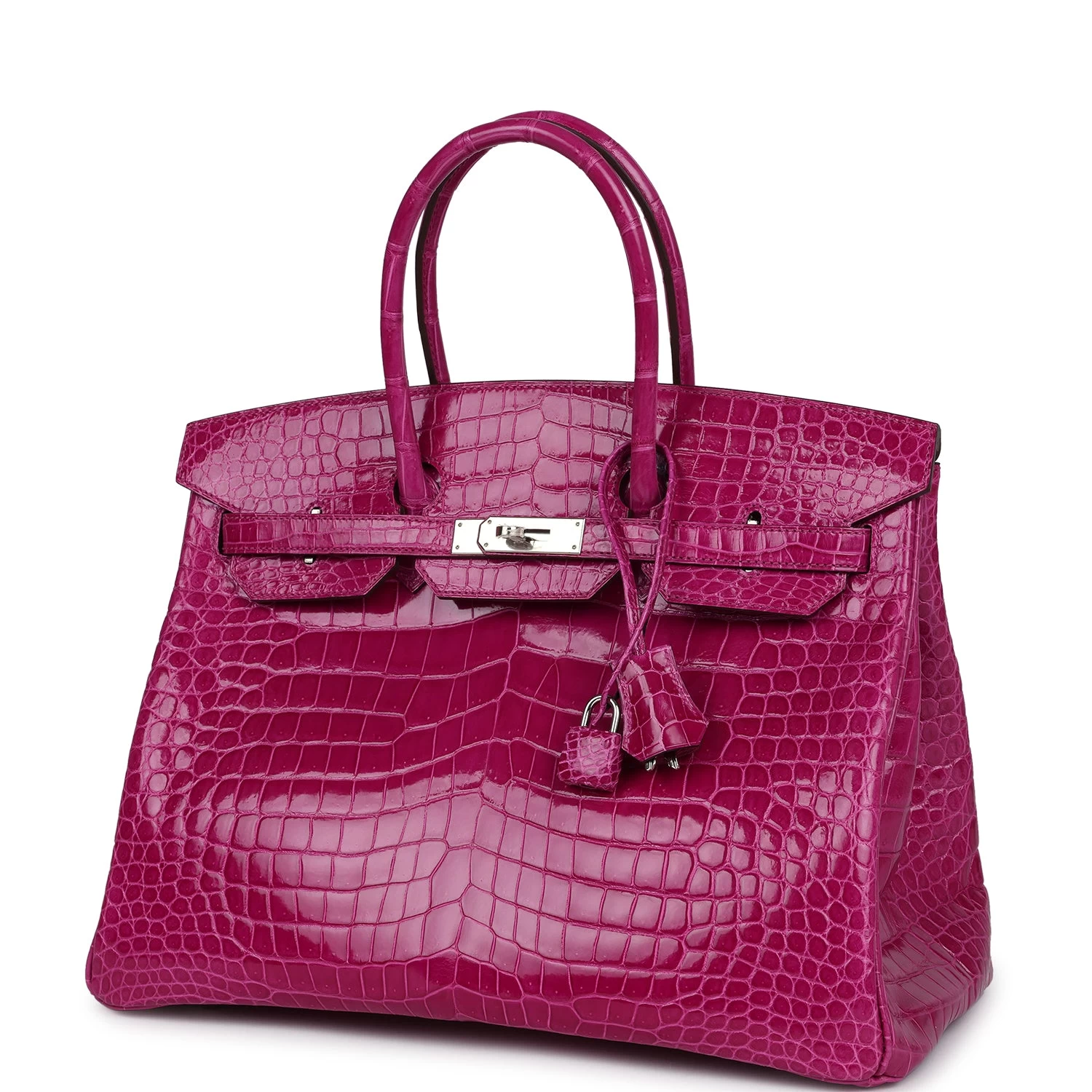 Hermès Hermes Birkin 35 Rose Sheherazade Shiny Porosus Crocodile Palladium Hardware 7 Hermès Hermes Birkin 35 Rose Sheherazade Shiny Porosus Crocodile Palladium Hardware - Image 5