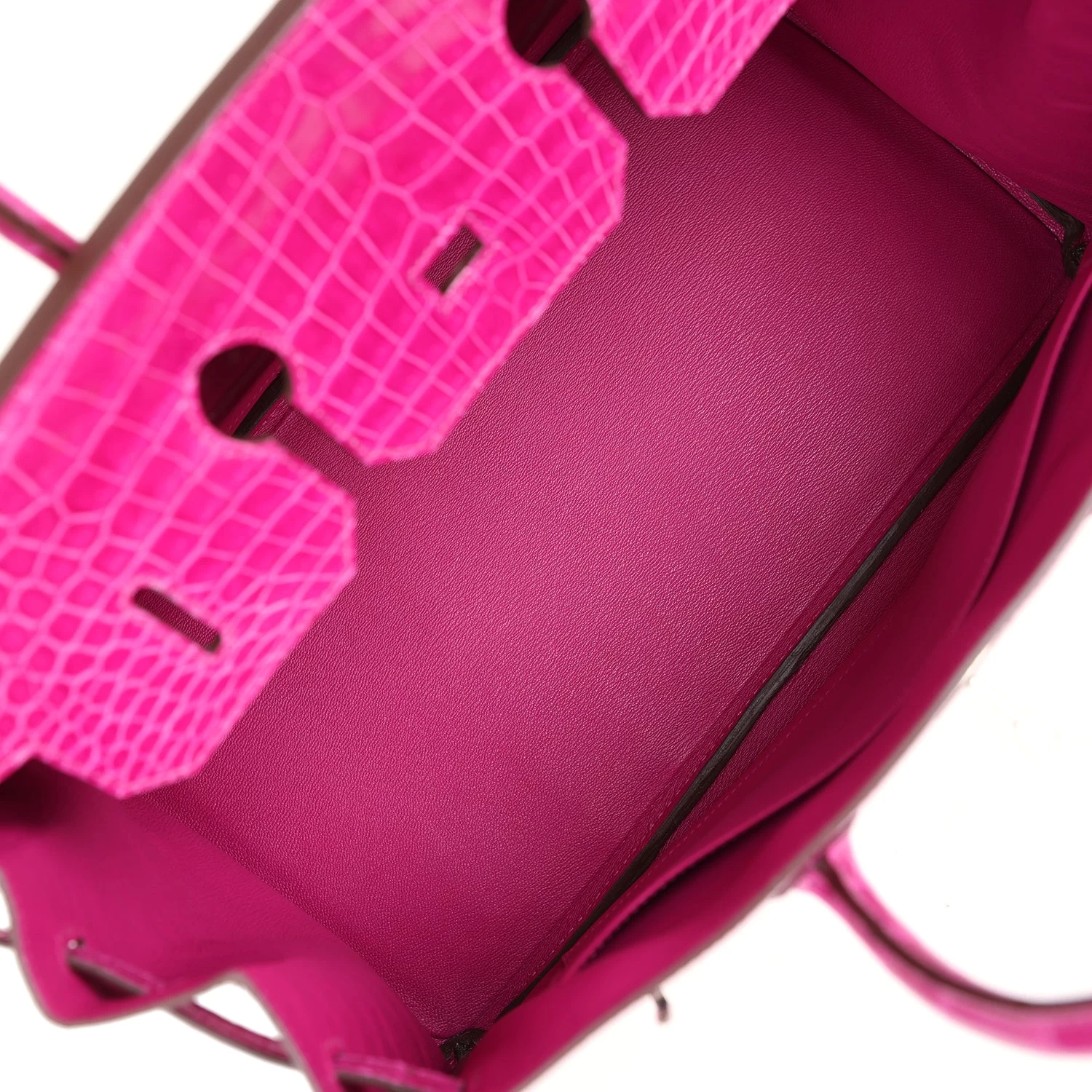 Hermès Hermes Birkin 35 Rose Sheherazade Shiny Porosus Crocodile Palladium Hardware 10 Hermès Hermes Birkin 35 Rose Sheherazade Shiny Porosus Crocodile Palladium Hardware - Image 8