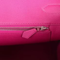 Hermès Hermes Birkin 35 Rose Sheherazade Shiny Porosus Crocodile Palladium Hardware 19 Hermès Hermes Birkin 35 Rose Sheherazade Shiny Porosus Crocodile Palladium Hardware -Online Bag Store H B 240212 4 10