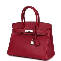 Hermès Pre-owned Hermes Birkin 30 Rubis Epsom Palladium Hardware -Online Bag Store H B 240221 2 03