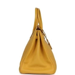 Hermès Pre-owned Hermes Birkin 35 Soleil Togo Gold Hardware -Online Bag Store H B 240222 1 04
