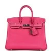Hermès Pre-owned Hermes Birkin 25 Rose Tyrien Epsom Palladium Hardware -Online Bag Store H B 240306 2 01