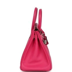 Hermès Pre-owned Hermes Birkin 25 Rose Tyrien Epsom Palladium Hardware -Online Bag Store H B 240306 2 04