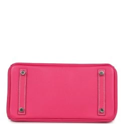 Hermès Pre-owned Hermes Birkin 25 Rose Tyrien Epsom Palladium Hardware -Online Bag Store H B 240306 2 06