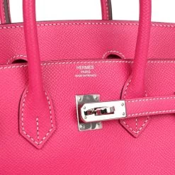 Hermès Pre-owned Hermes Birkin 25 Rose Tyrien Epsom Palladium Hardware -Online Bag Store H B 240306 2 08