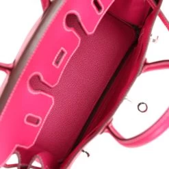 Hermès Pre-owned Hermes Birkin 25 Rose Tyrien Epsom Palladium Hardware -Online Bag Store H B 240306 2 09
