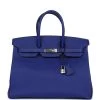 Hermès Pre-owned Hermes Birkin 35 Bleu Electric Epsom Palladium Hardware