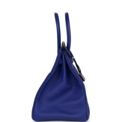 Hermès Pre-owned Hermes Birkin 35 Bleu Electric Epsom Palladium Hardware -Online Bag Store H B 240313 1 04