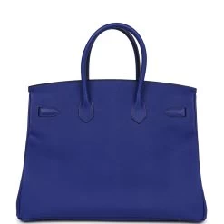 Hermès Pre-owned Hermes Birkin 35 Bleu Electric Epsom Palladium Hardware -Online Bag Store H B 240313 1 05