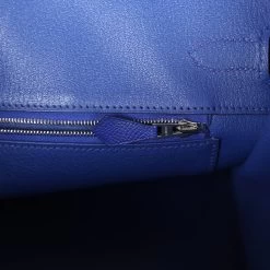 Hermès Pre-owned Hermes Birkin 35 Bleu Electric Epsom Palladium Hardware -Online Bag Store H B 240313 1 10