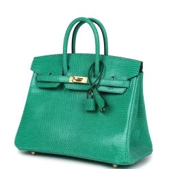 Hermès Hermes Birkin 25 Menthe Varanus Niloticus Lizard Gold Hardware -Online Bag Store H B 240314 2 03