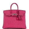 Hermès Hermes Birkin 25 Rose Tyrien Ostrich Palladium Hardware -Online Bag Store H B 240314 7 01