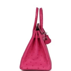 Hermès Hermes Birkin 25 Rose Tyrien Ostrich Palladium Hardware 13 Hermès Hermes Birkin 25 Rose Tyrien Ostrich Palladium Hardware -Online Bag Store H B 240314 7 04