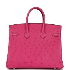 Hermès Hermes Birkin 25 Rose Tyrien Ostrich Palladium Hardware 14 Hermès Hermes Birkin 25 Rose Tyrien Ostrich Palladium Hardware -Online Bag Store H B 240314 7 05