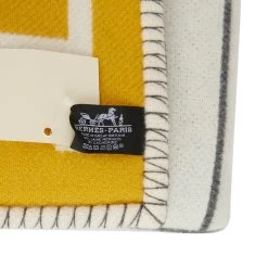 Hermès Hermes "Avalon III" Gris And Soleil Blanket -Online Bag Store H BLA 022222 1 04
