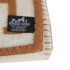 Hermès Hermes "Classic Avalon" Ecru And Camel Blanket -Online Bag Store H BLA 022222 2 04