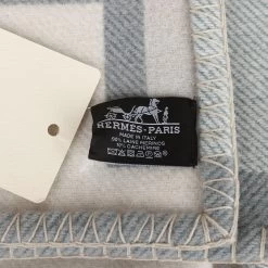 Hermès Hermes "Ithaque" Gris And Perle Blanket -Online Bag Store H BLA 121222 1 04