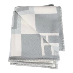 Hermès Hermes "Ithaque" Gris And Perle Blanket -Online Bag Store H BLA 121222 1 05