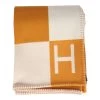 Hermès Hermes "Avalon Vibration" Ecru And Tisane Blanket -Online Bag Store H BLA 240212 1 LM 01