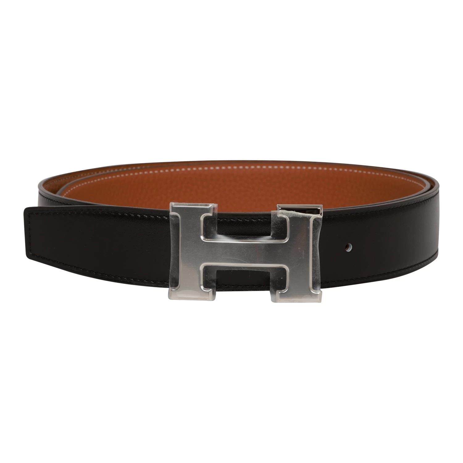 Hermès Hermes 32mm Reversible Black/Gold Constance H Belt 90cm Palladium Buckle 3 Hermès Hermes 32mm Reversible Black/Gold Constance H Belt 90cm Palladium Buckle