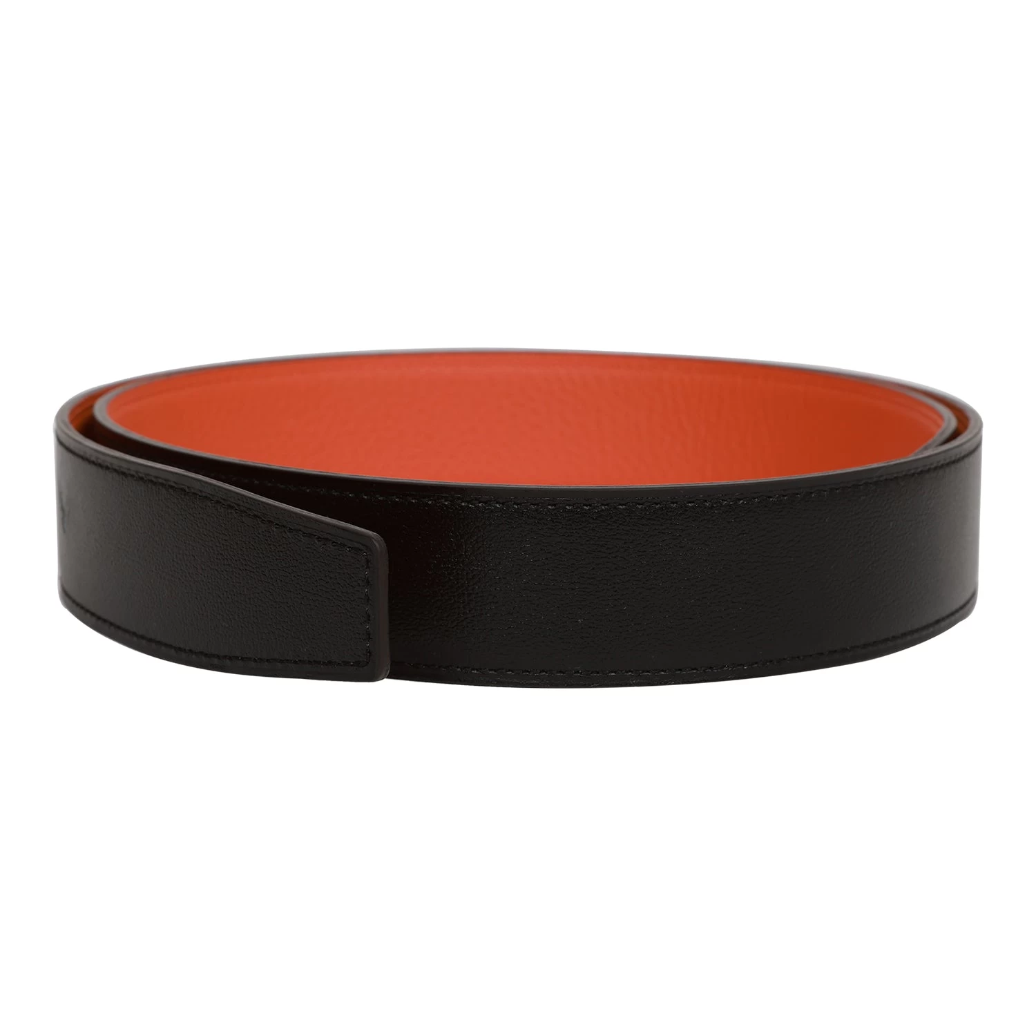 Hermès Hermes 32mm Reversible Black/Orange Constance H Belt 80cm Brushed Gold Buckle 4 Hermès Hermes 32mm Reversible Black/Orange Constance H Belt 80cm Brushed Gold Buckle - Image 2