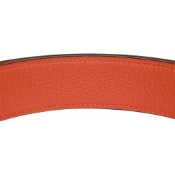 Hermès Hermes 32mm Reversible Black/Orange Constance H Belt 80cm Brushed Gold Buckle 8 Hermès Hermes 32mm Reversible Black/Orange Constance H Belt 80cm Brushed Gold Buckle -Online Bag Store H BT 070522 4 03