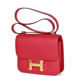 Hermès Hermes Constance 24 Framboise Evercolor Gold Hardware 16 Hermès Hermes Constance 24 Framboise Evercolor Gold Hardware -Online Bag Store H C 010423 1 03