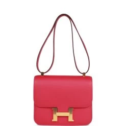 Hermès Hermes Constance 24 Framboise Evercolor Gold Hardware 18 Hermès Hermes Constance 24 Framboise Evercolor Gold Hardware -Online Bag Store H C 010423 1 07