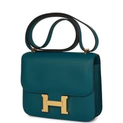 Hermès Hermes Constance 18 Vert Bosphore Evercolor Gold Hardware 15 Hermès Hermes Constance 18 Vert Bosphore Evercolor Gold Hardware -Online Bag Store H C 011623 1 05