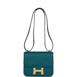 Hermès Hermes Constance 18 Vert Bosphore Evercolor Gold Hardware 17 Hermès Hermes Constance 18 Vert Bosphore Evercolor Gold Hardware -Online Bag Store H C 011623 1 07