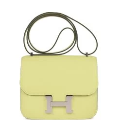 Hermès Hermes Constance 18 Jaune Bourgeon Chevre Palladium Hardware