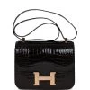 Hermès Hermes Constance 24 Black Shiny Alligator Rose Gold Hardware 2 Hermès Hermes Constance 24 Black Shiny Alligator Rose Gold Hardware -Online Bag Store H C 070522 1 RY 01
