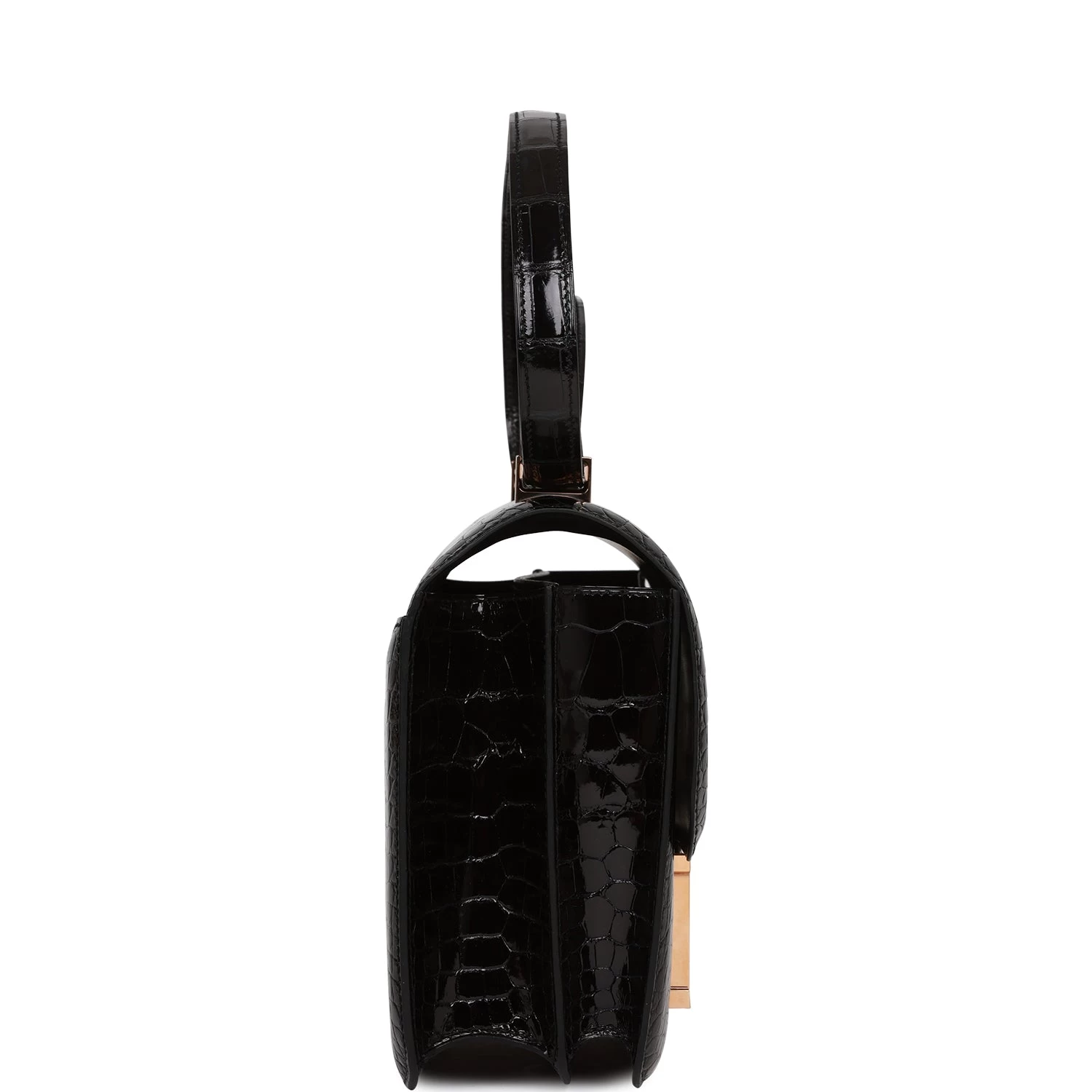 Hermès Hermes Constance 24 Black Shiny Alligator Rose Gold Hardware 5 Hermès Hermes Constance 24 Black Shiny Alligator Rose Gold Hardware - Image 3