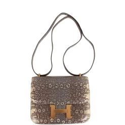 Hermès Hermes Mini Constance 18 Ombre Lizard Varanus Salvator Gold Hardware -Online Bag Store H C 080922 2 NU 06