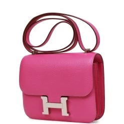 Hermès Hermes Constance 18 Magnolia Chevre Palladium Hardware -Online Bag Store H C 081722 3 03