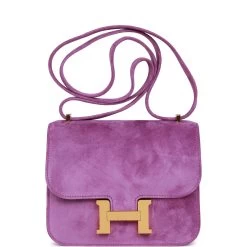 Hermès Hermes Constance 18 Violet Doblis Gold Hardware