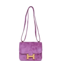 Hermès Hermes Constance 18 Violet Doblis Gold Hardware -Online Bag Store H C 090622 1 07
