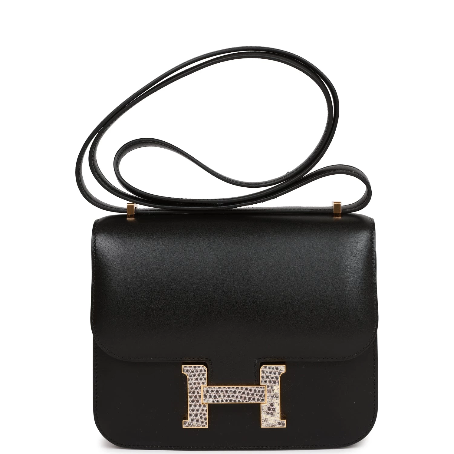 Hermès Hermes Constance 18 Black Tadelakt And Lizard Gold Hardware 3 Hermès Hermes Constance 18 Black Tadelakt And Lizard Gold Hardware