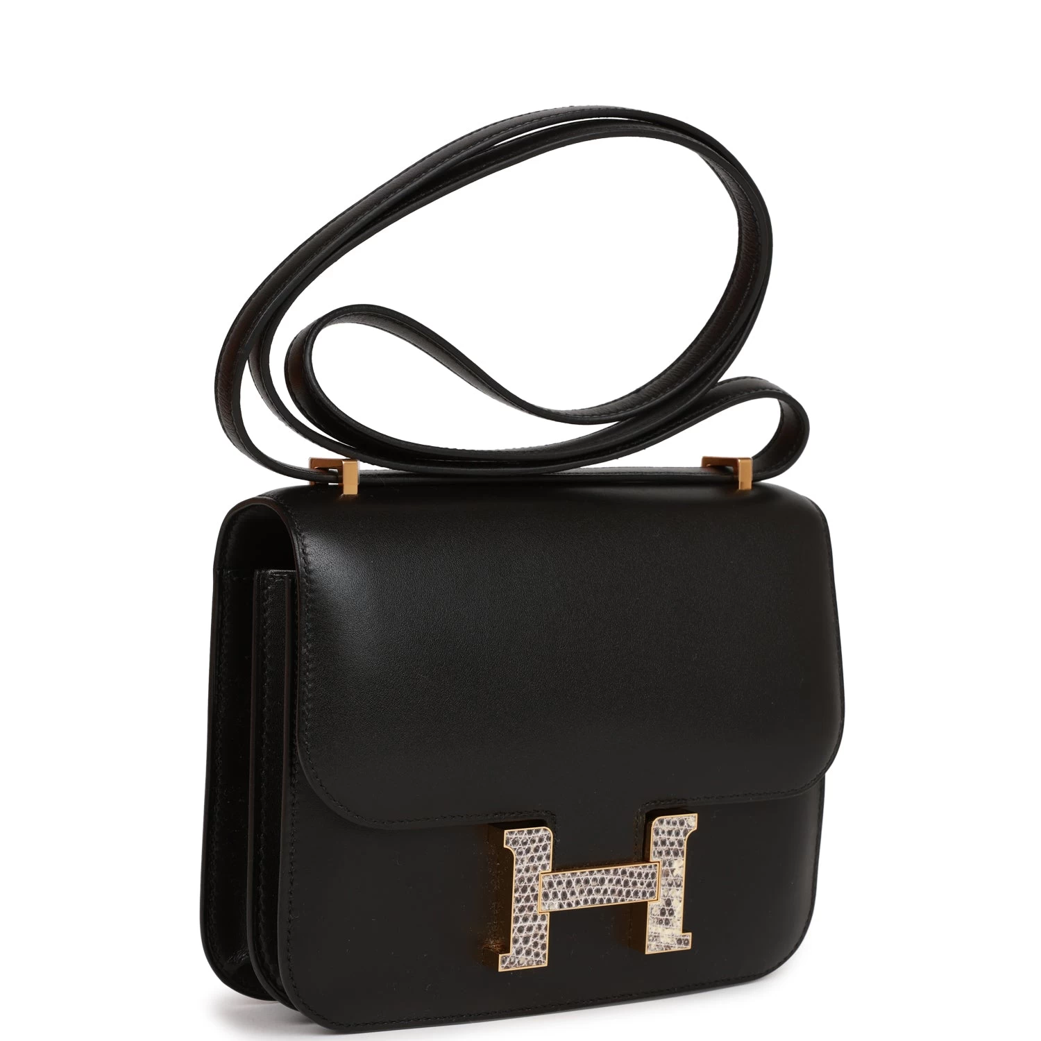Hermès Hermes Constance 18 Black Tadelakt And Lizard Gold Hardware 4 Hermès Hermes Constance 18 Black Tadelakt And Lizard Gold Hardware - Image 2