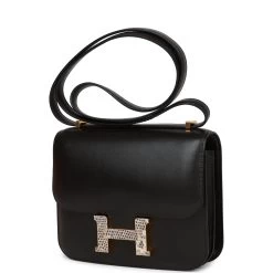 Hermès Hermes Constance 18 Black Tadelakt And Lizard Gold Hardware 12 Hermès Hermes Constance 18 Black Tadelakt And Lizard Gold Hardware -Online Bag Store H C 091522 1 AT 03