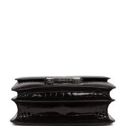 Hermès Hermes Constance 24 Tri-Color Black, Bleu Baltique And Vert Rousseau Shiny Alligator Palladium Hardware -Online Bag Store H C 100422 3 SS 06